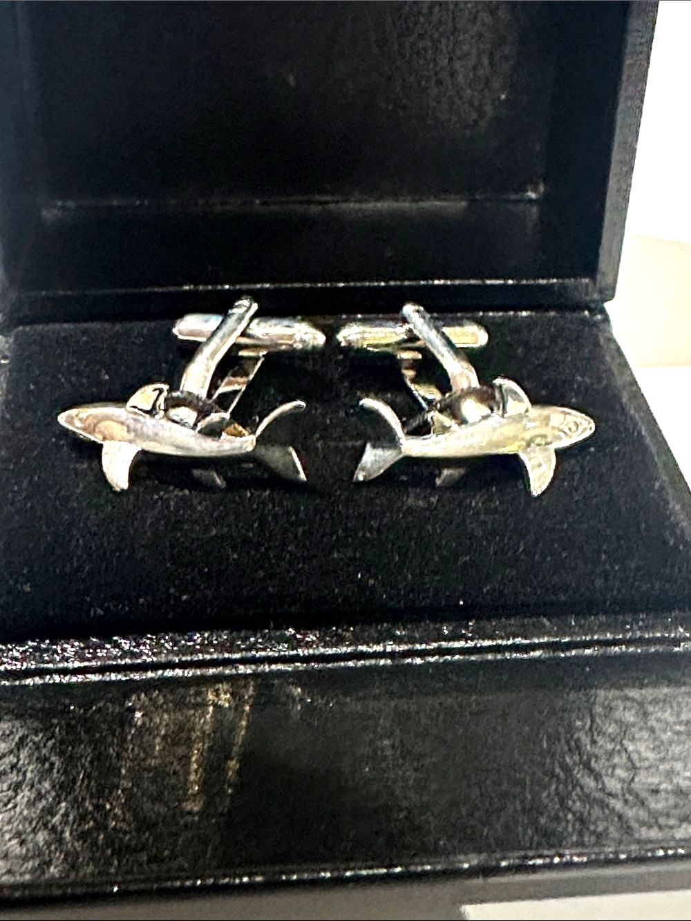 3D Great White Shark Cufflinks